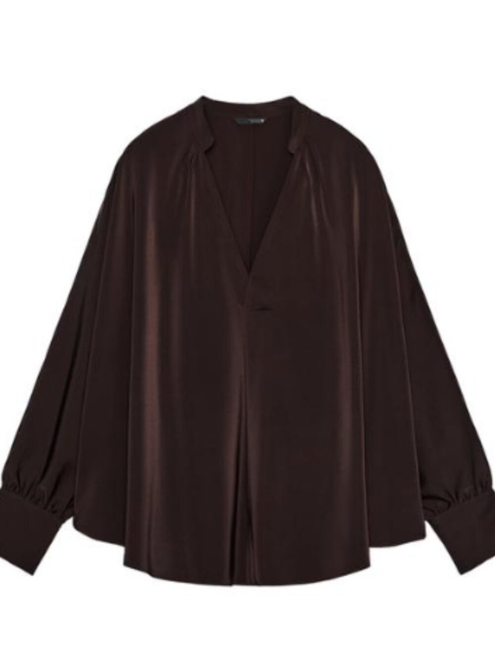 SATIN EFFECT CAPE SLEEVE BLOUSE
